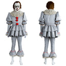 Cossky Costumes IT Pennywise The Clown Outfit Suit Halloween Cosplay Costume for Males Females