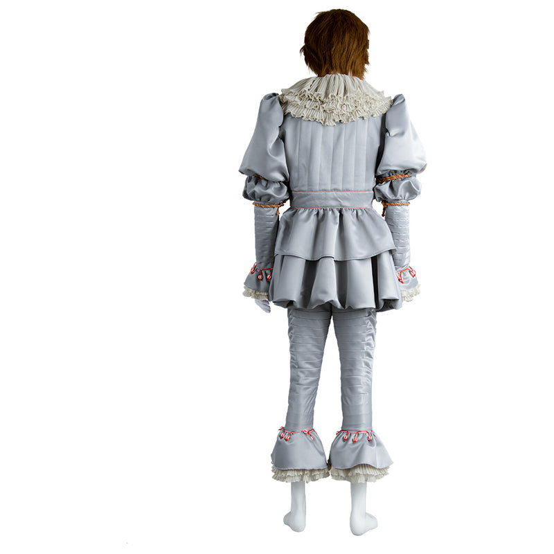 Cossky Costumes IT Pennywise The Clown Outfit Suit Halloween Cosplay Costume for Males Females