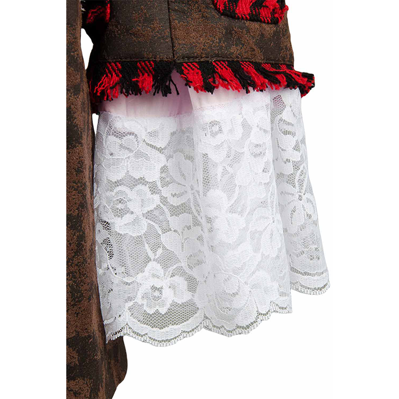 Cossky Costumes Johnny Depp Jacket Pants Tie 6 pcs Mad Hatter Outfits Cosplay Costume Halloween Suit