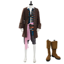 Cossky Costumes Male / Costume + Shoes / M Pirates Brown Cosplay Costume Set Halloween Suit
