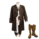Cossky Costumes Male / Costume + Shoes / S Pirates Jack Outfits Halloween Suit Cosplay Costume