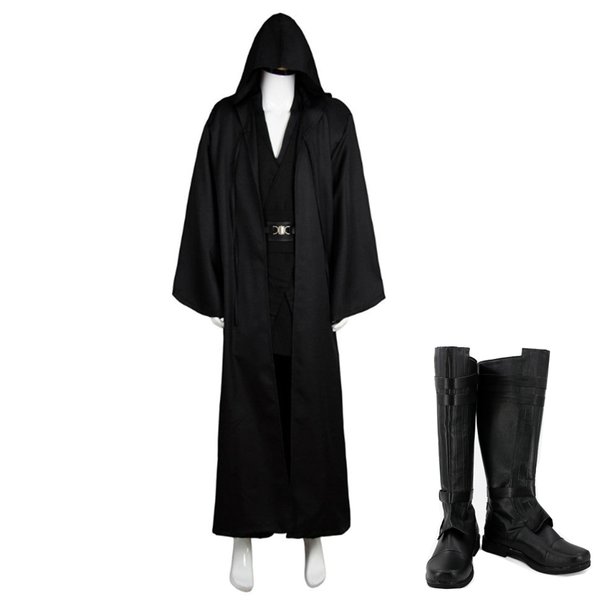 Cossky Costumes Male / Costume + Shoes / XS Anakin Skywalker Cosplay Costume Outfit Black Version