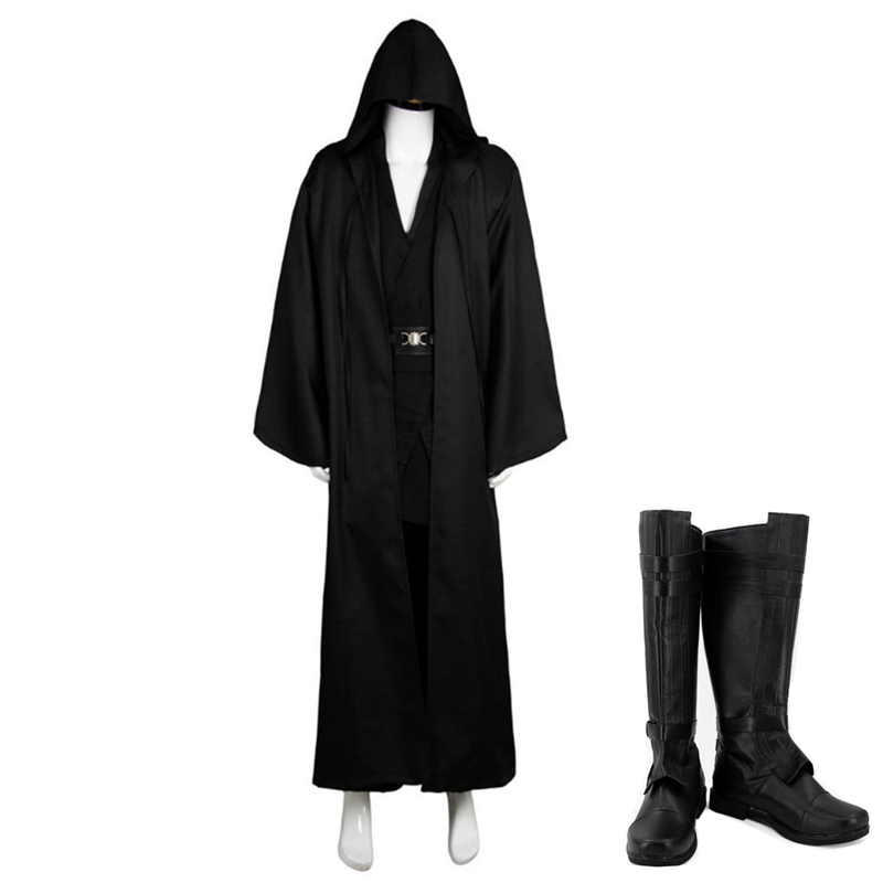 Cossky Costumes Male / Costume + Shoes / XS Anakin Skywalker Cosplay Costume Outfit Black Version