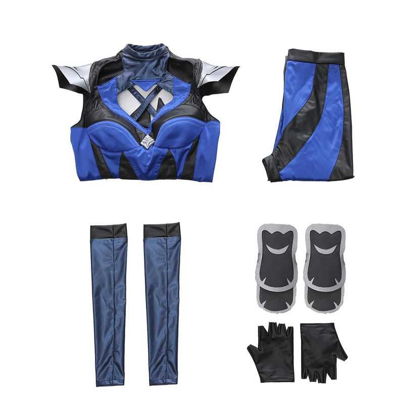 Cossky Costumes Mortal Kombat 11 Kitana Outfit Halloween Carnival Suit Cospaly Costume