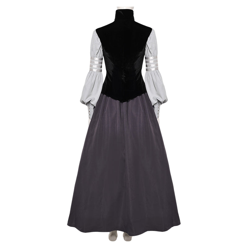 padme dress black This Outfit Of Padme's From AOTC Was The Only Costume Designed by George Lucas Himself. In The Film It Almost Looks Like a Hand Choking Her. Symbolism/Foreshadowing Of Padme's Eventual Fate? Or