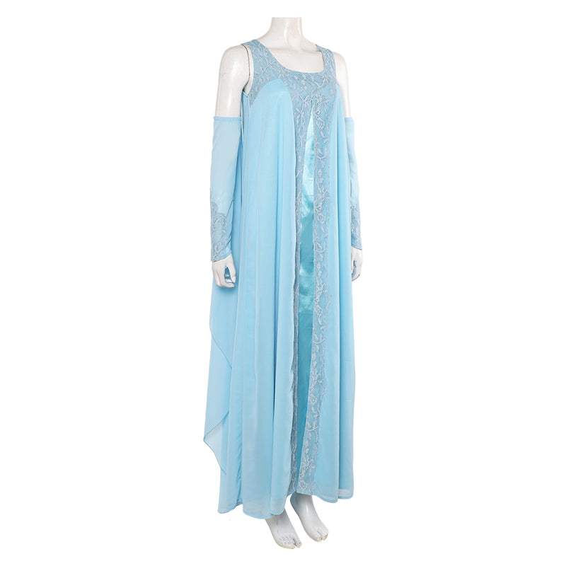 padme amidala blue dress Padme Amidala Women Blue Carnival Halloween Cosplay Costume