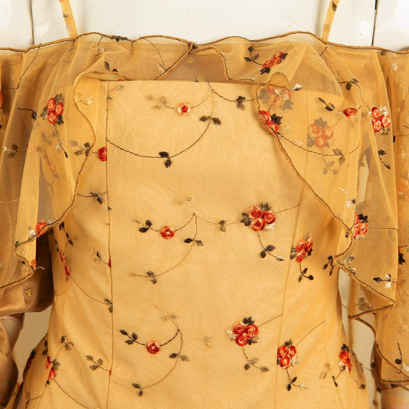 Cossky Costumes Padme Amidala Women Yellow Meadow Dress Party Carnival Halloween Cosplay Costume