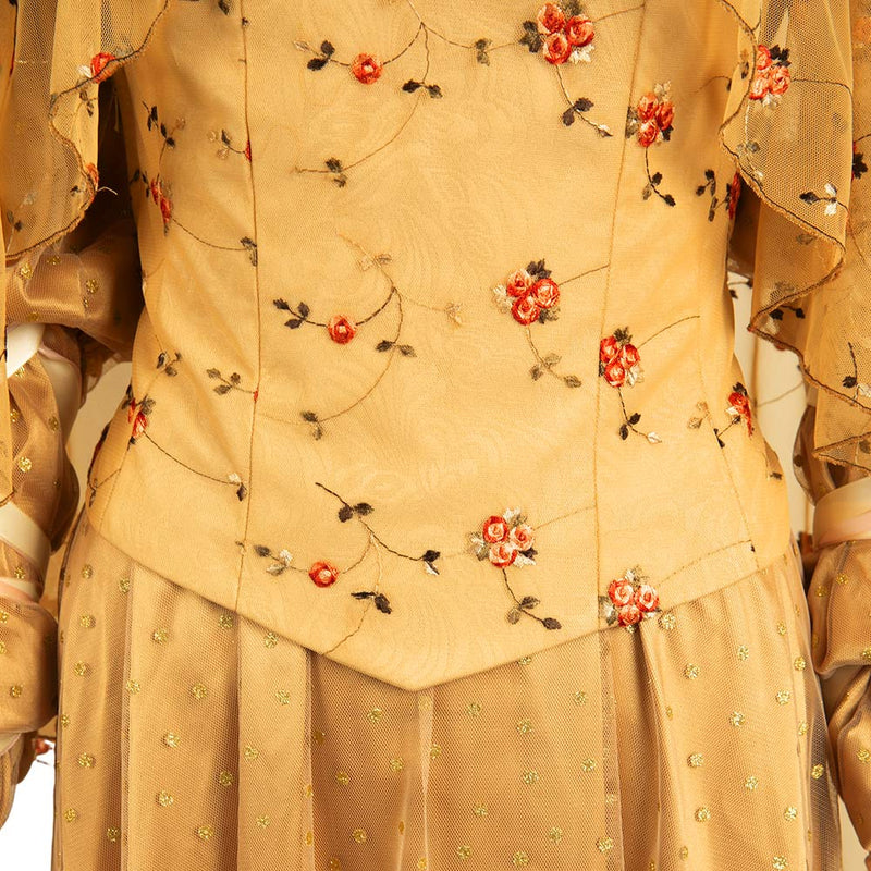 Cossky Costumes Padme Amidala Women Yellow Meadow Dress Party Carnival Halloween Cosplay Costume