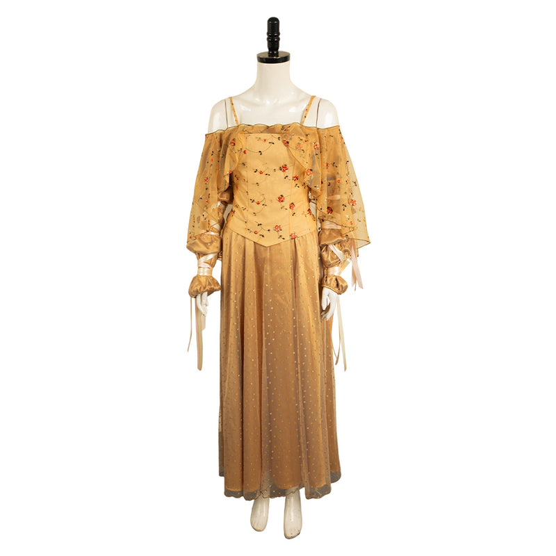 Padme Amidala Women Yellow Meadow Dress Party Carnival Halloween Cosplay Costume Padme Amidala Women Yellow Meadow Dress Party Carnival Halloween Cosplay Costume