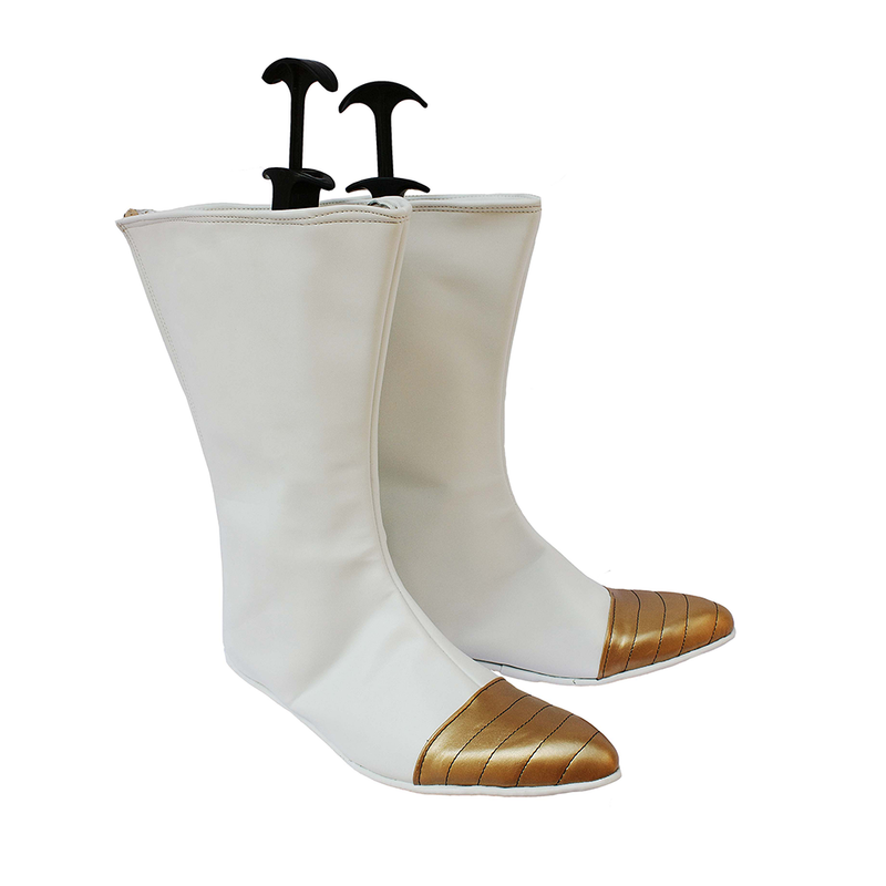Cossky Costumes White PU Shoes Cosplay Boots Shoes Custom Made