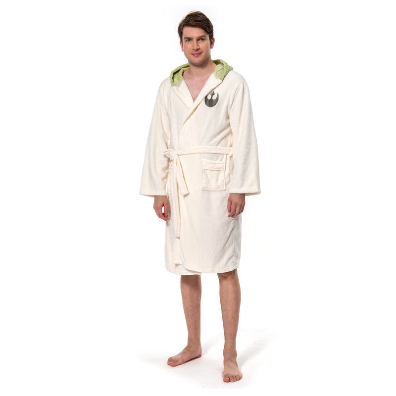 Yoda Jedi Ears Fleece Bathrobe Hooded Robe Costume Adult Size | Cossky