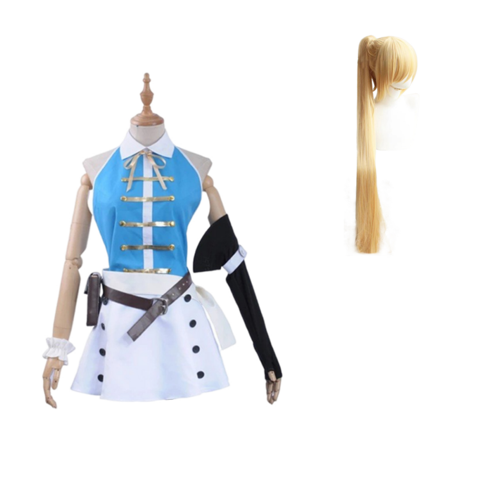 Lucy Blue Dress Outfits Full Set Cosplay Costume Lucy Blue Dress Outfits Full Set Cosplay Costume