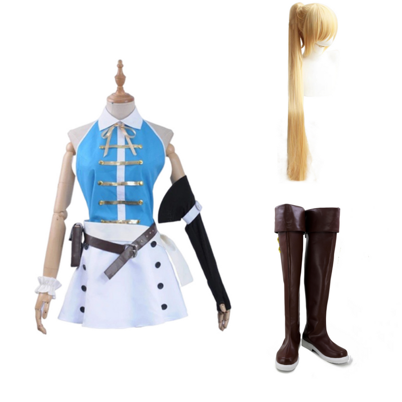 Lucy Blue Dress Outfits Full Set Cosplay Costume Lucy Blue Dress Outfits Full Set Cosplay Costume