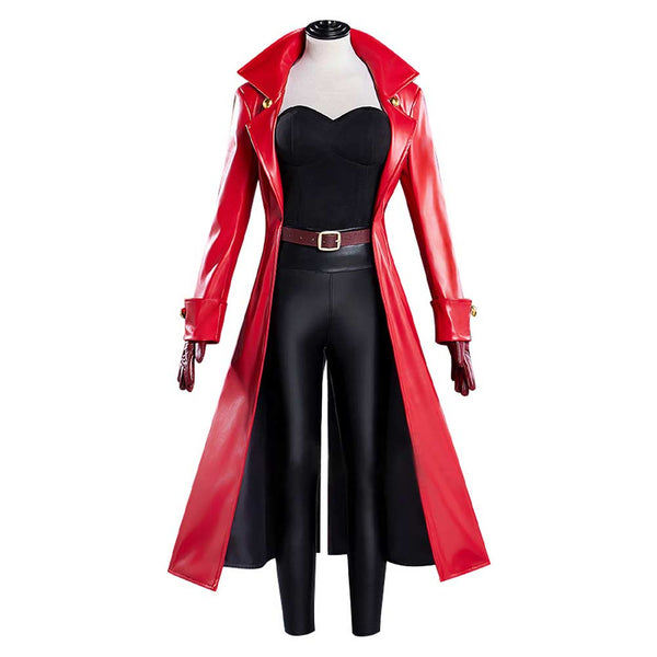 Creature Commandos 2024 Bride of Frankenstein Women Red Outfit Carnival Halloween Cosplay Costume