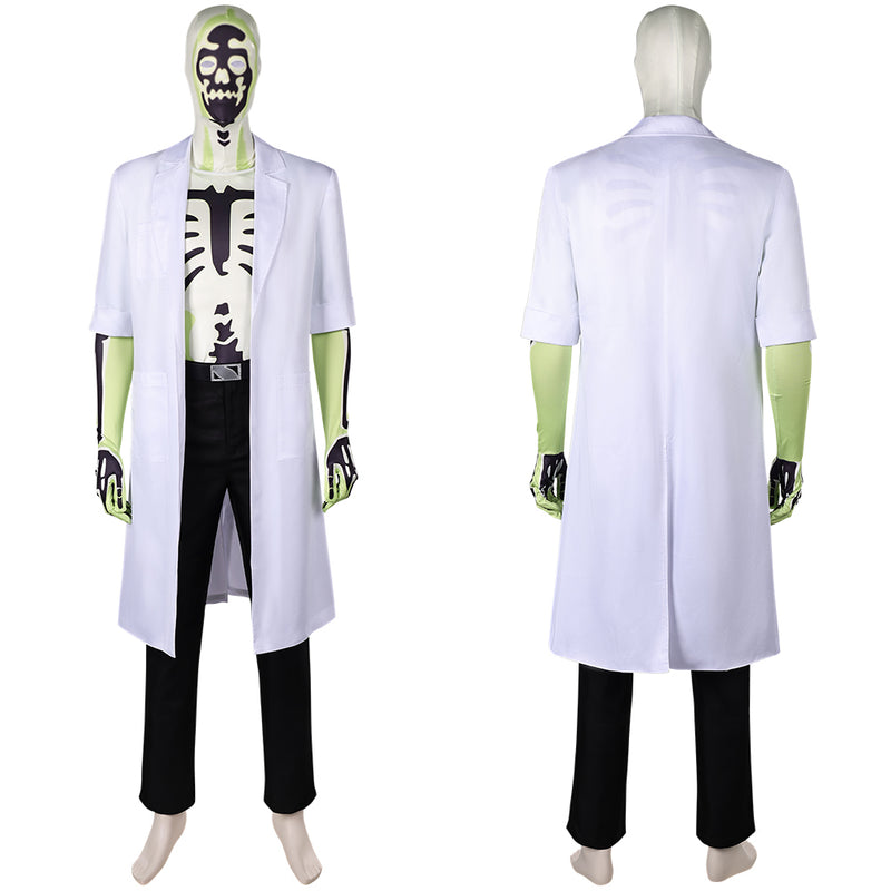 Creature Commandos 2024 Dr. Phosphorus White Outfit Carnival Halloween Cosplay Costume