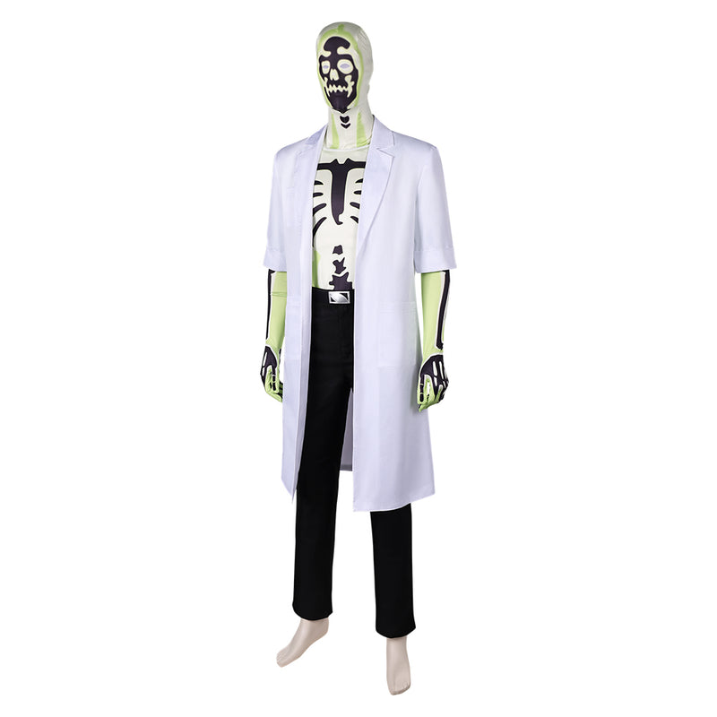 Creature Commandos 2024 Dr. Phosphorus White Outfit Carnival Halloween Cosplay Costume