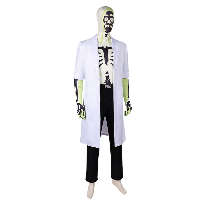 Creature Commandos 2024 Dr. Phosphorus White Outfit Carnival Halloween Cosplay Costume