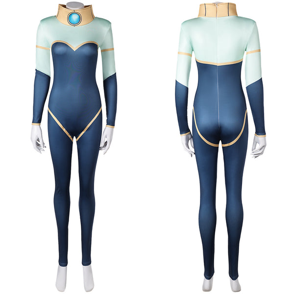 Creature Commandos 2024 Nina Mazursky Women Blue Jumpsuit Carnival Halloween Cosplay Costume