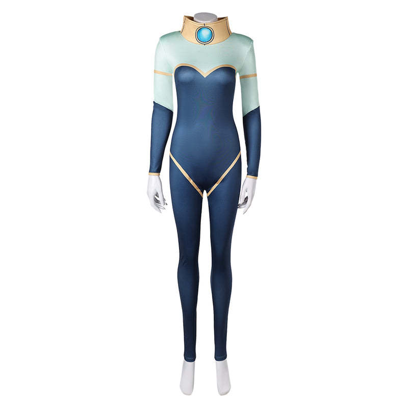 Creature Commandos 2024 Nina Mazursky Women Blue Jumpsuit Carnival Halloween Cosplay Costume