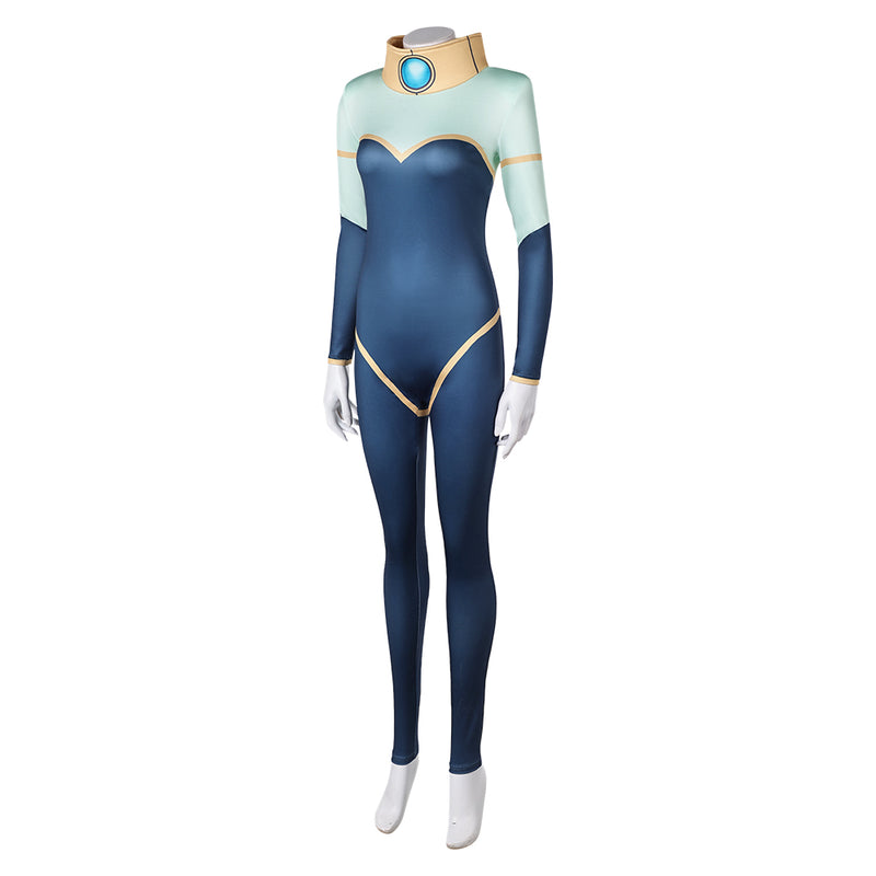 Creature Commandos 2024 Nina Mazursky Women Blue Jumpsuit Carnival Halloween Cosplay Costume