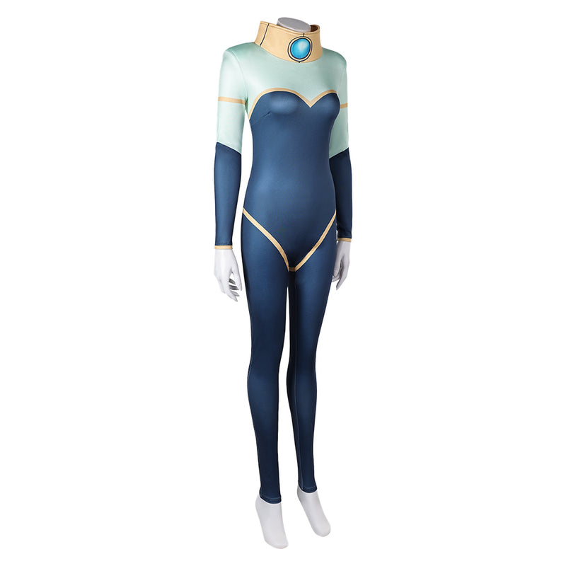 Creature Commandos 2024 Nina Mazursky Women Blue Jumpsuit Carnival Halloween Cosplay Costume