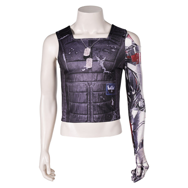 Cyberpunk 2077 Game Johnny Silverhand Black Top Party Carnival Halloween Cosplay Costume