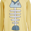 Dan da dan Momo Ayase Yellow Printed Top Carnival Halloween Cosplay Costume