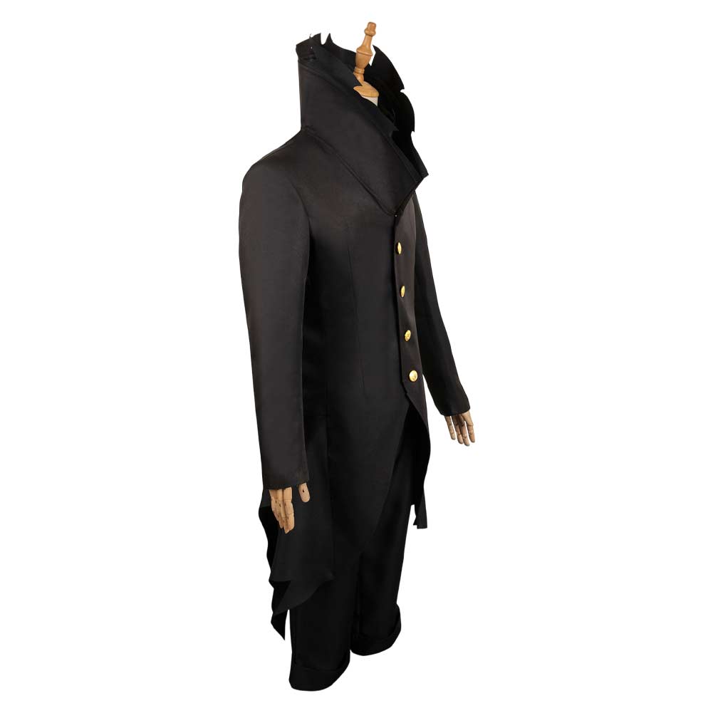 Black Outfit With Wig Mask Full Set Party Carnival Halloween Cosplay C