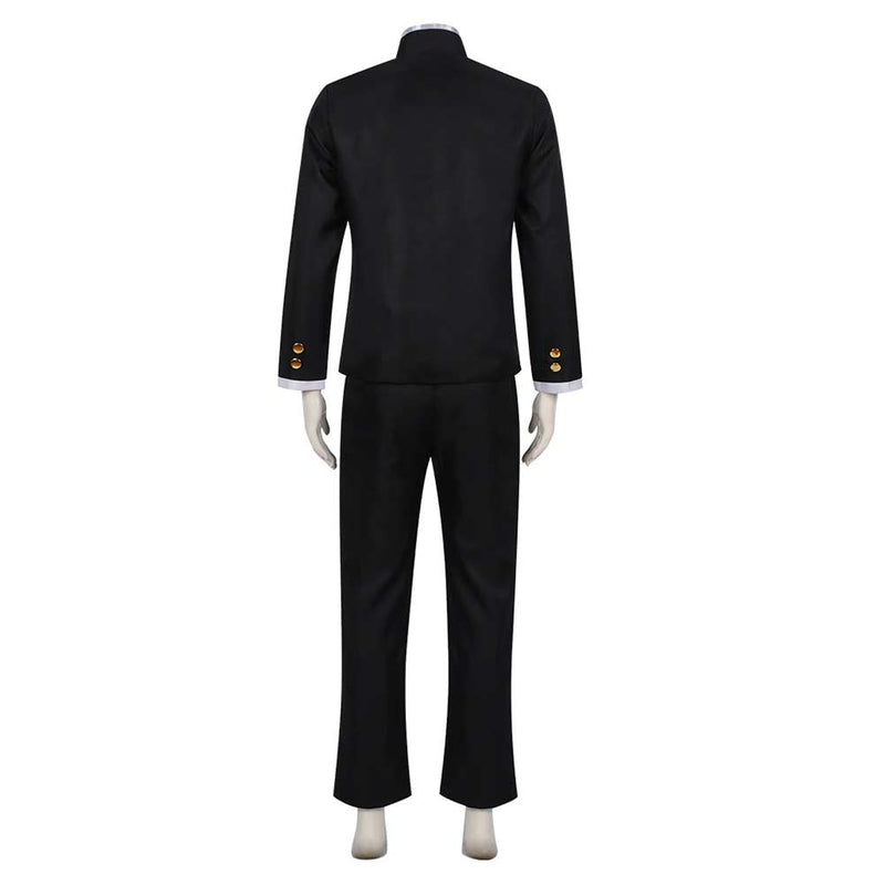 Dandadan Ken Takakura Black Top Pants Set Party Carnival Halloween Cosplay Costume