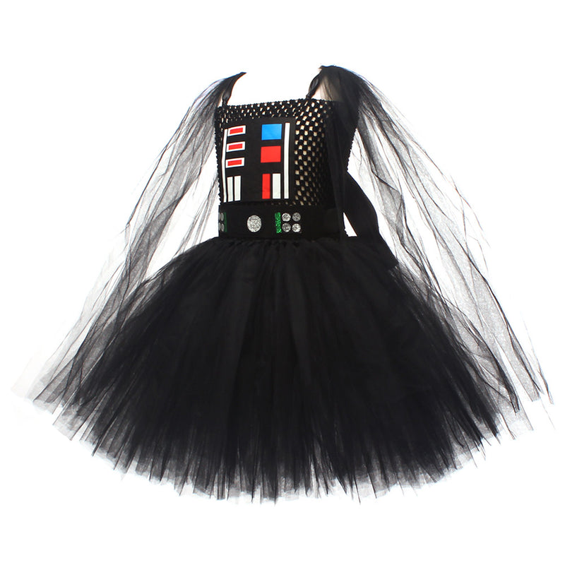 Darth Vader Kids Children Black Tutu Dress Party Carnival Halloween Cosplay Costume