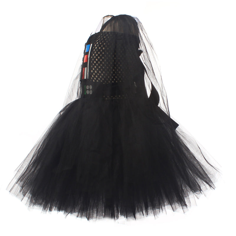 Darth Vader Kids Children Black Tutu Dress Party Carnival Halloween Cosplay Costume