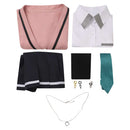 Days with My Stepsister Anime Saki Ayase Women Pink Outfit Party Carnival Halloween Cosplay Costume