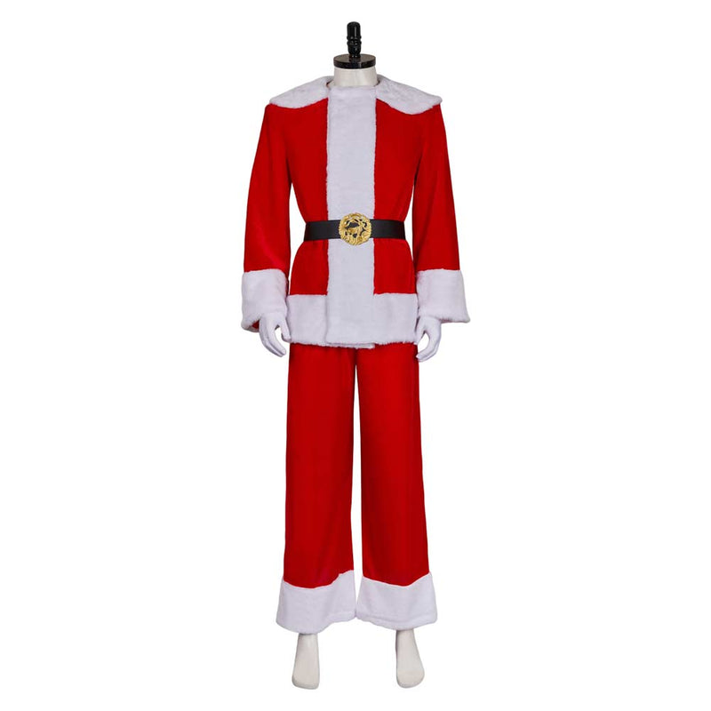 Dear Santa 2024 Satan Claus Red Christmas Outfit Carnival Halloween Cosplay Costume