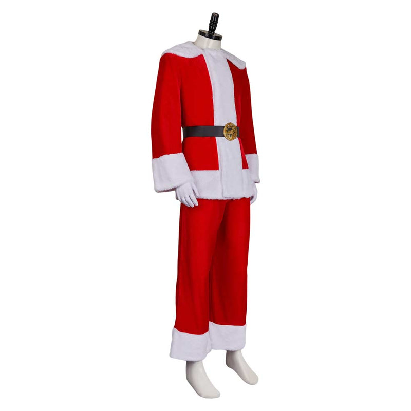 Dear Santa 2024 Satan Claus Red Christmas Outfit Carnival Halloween Cosplay Costume