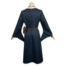 Delicious in Dungeon Anime Marcille Women Dark Blue Dress Party Carnival Halloween Cosplay Costume
