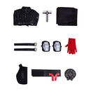 Delta Force Ghroth the Warden Black Leather Coat Set Outfit Men Halloween Carnival Party Cosplay Costume