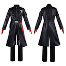 Delta Force Ghroth the Warden Black Leather Coat Set Outfit Men Halloween Carnival Party Cosplay Costume