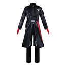 Delta Force Ghroth the Warden Black Leather Coat Set Outfit Men Halloween Carnival Party Cosplay Costume