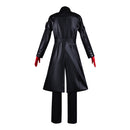 Delta Force Ghroth the Warden Black Leather Coat Set Outfit Men Halloween Carnival Party Cosplay Costume