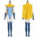 Dispatch Blonde Blazer Yellow Cape Jumpsuit Outfit Women Halloween Carnival Party Cosplay Costume