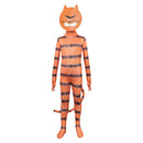 Dog Man Petey Kids Children Orange Jumpsuit Carnival Halloween Cosplay Costume