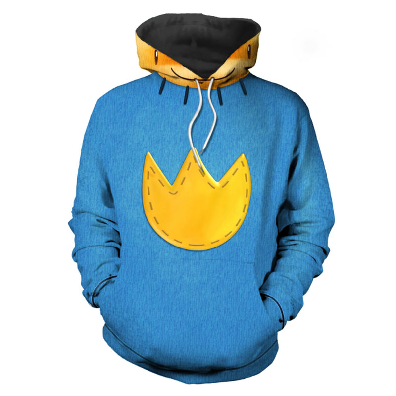 Dog Man Unisex Blue Hoodie Men Women Casual Streetwear Pullover