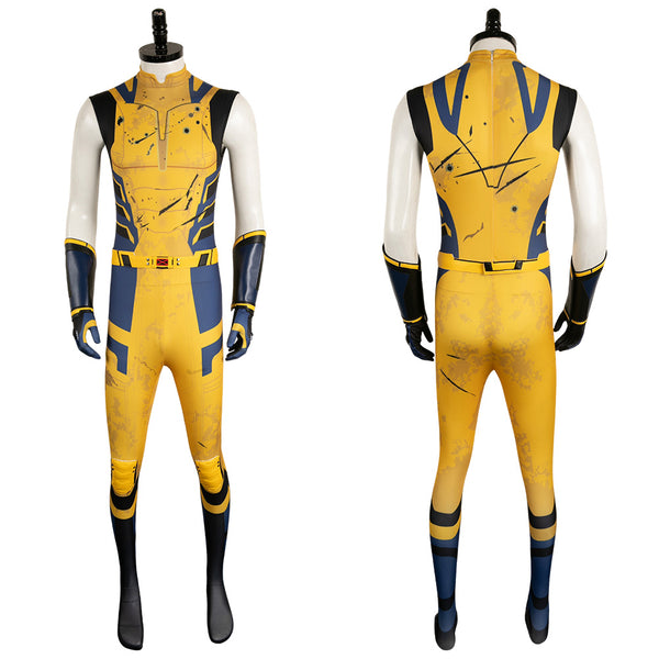 DPool 2024 James Logan Howlett Yellow Sleeveless Jumpsuit Party Carnival Halloween Cosplay Costume