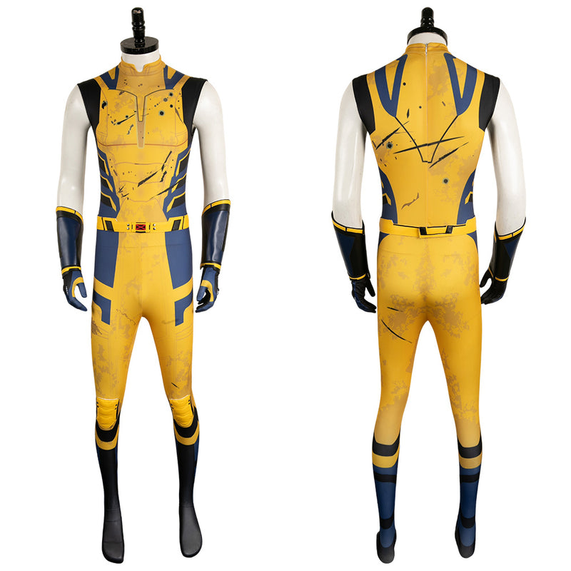 DPool 2024 James Logan Howlett Yellow Sleeveless Jumpsuit Party Carnival Halloween Cosplay Costume