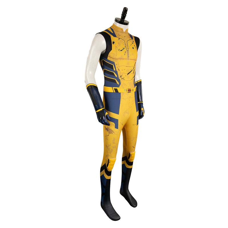 DPool 2024 James Logan Howlett Yellow Sleeveless Jumpsuit Party Carnival Halloween Cosplay Costume