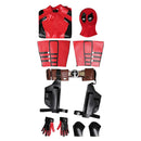 DPool 2024 Ladypool Red Jumpsuit Full Set Party Carnival Halloween Cosplay Costume