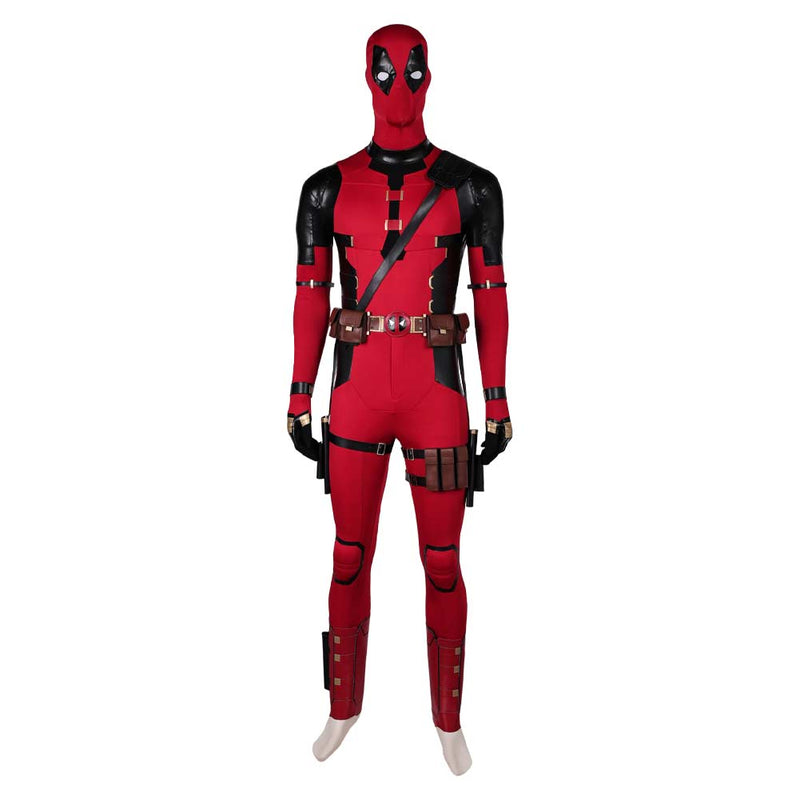 DPool 2024 Wade Wilson Red Jumpsuit Full Set Party Carnival Halloween Cosplay Costume