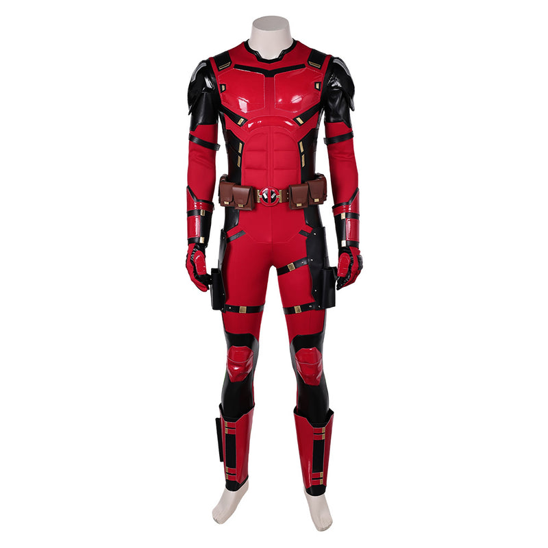 DPool 2024 Wade Wilson Red Jumpsuit Outfit Party Carnival Halloween Cosplay Costume