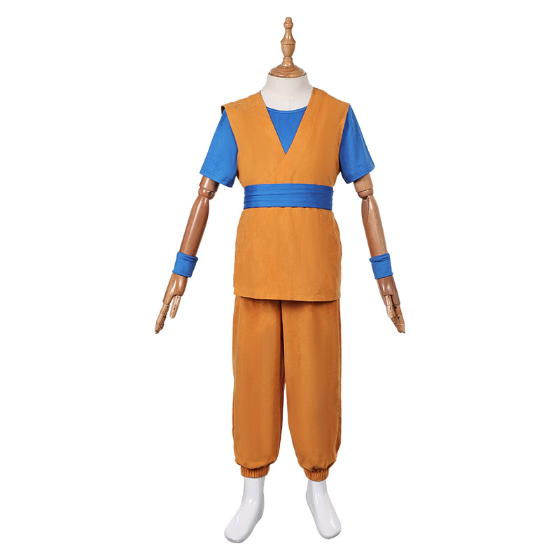 Dragon Ball DAIMA 2024 Anime Son Goku Kids Children Yellow Outfit Cosplay Costume