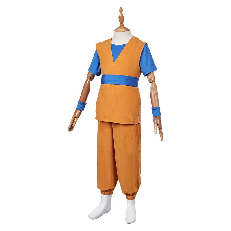 Dragon Ball DAIMA 2024 Anime Son Goku Kids Children Yellow Outfit Cosplay Costume